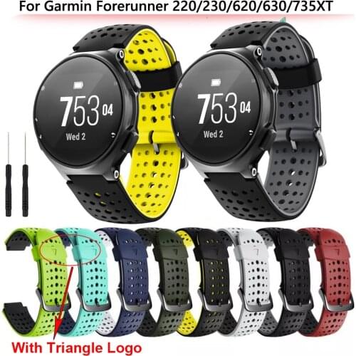 Outdoor Wristband For Garmin Forerunner 735XT 735/220/230/235/620/630 S20 Smart Watch Soft Silicone Strap Replacement Watch Band