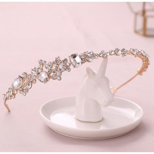 Hairband Hair Accessories For Sale New Hot-selling Crystal Crown Headdress Wedding Dress Accessories Hair Decoration Gift HG338