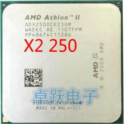 AMD Athlon II X2 250 processor 3.0GHz 2MB L2 Cache Socket AM3 Dual-Core scattered pieces cpu free shipping