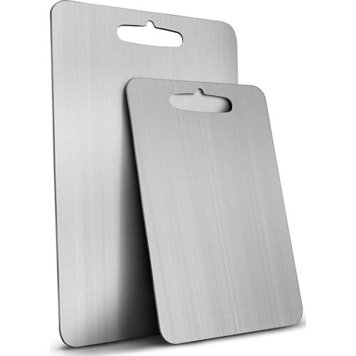 304 Stainless Steel Cutting Board, Vegetable Chopping Board & Cutting Boards for Meat, Cheese|Antimicrobic, Mildewproof