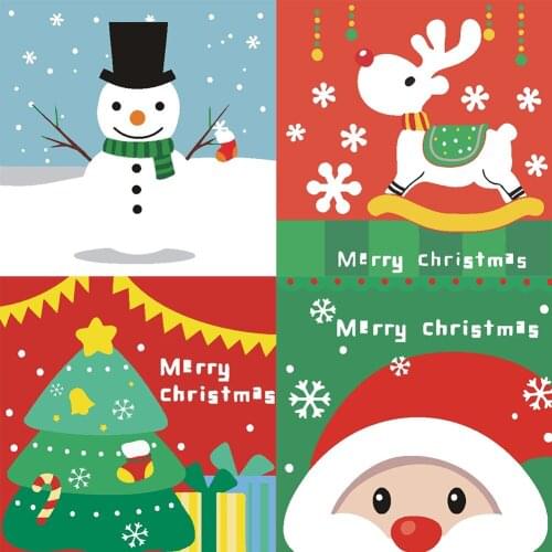 Christmas Decoration Digital Painting Home Christmas Decor Hanging Painting Frameless Hand Painted Oil Paint By Numbers 20x20cm