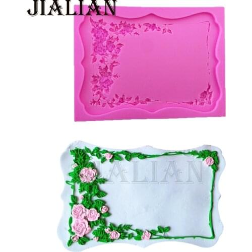 Silicone Mould Flower Ring Frame Fondant Cake Decorating Tools Molds Silicone Cake Mold kitchen Baking accessories T0804