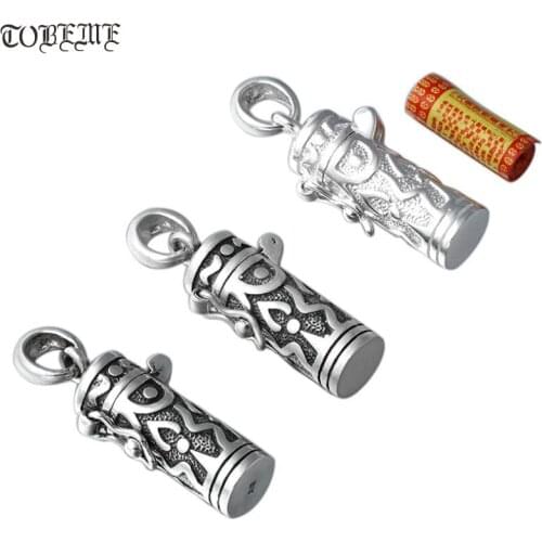 Thai 925 Silver Tibetan Gau Box Pendant vintage sterling silver Buddhist Prayer Box Amulet Pendant Tibetan Ghau Pendant