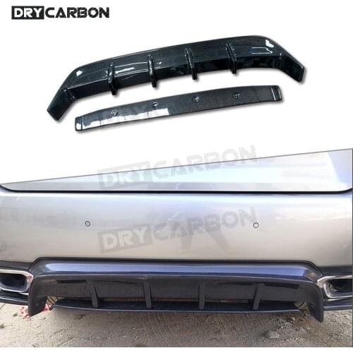 Carbon Fiber / FRP Rear Lip Diffuser For Lexus RX300 RX450H 2016-2020 Car Fins Shark Style Four Outlet Bumper Diffuser
