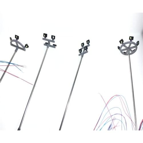 10pcs/lot Square Metal Bulbs Toy Train Led Lights Illuminate Spotlight Super Bright Sand Table Layout Diorama