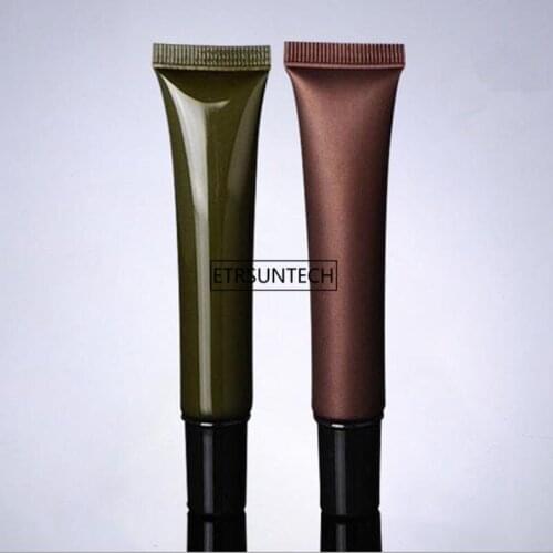 100pcs 20ml Cosmetic Tube With Black lid Cosmetic Sample Soft Tubes Plastic Soft Bottle Eye Cream Container PE Hose Tube F3452