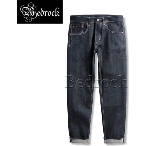 White eared cattle raising special original cow puree red eared denim jeans mens primary color straight leg pants