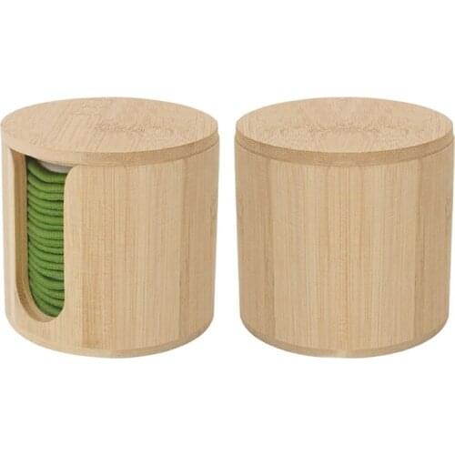 Q1QD 16/20Pcs Reusable Bamboo Fiber Pads Washable Makeup Remover Pad Soft Face Skin Cleaner Facial Cleaning Beauty Tool