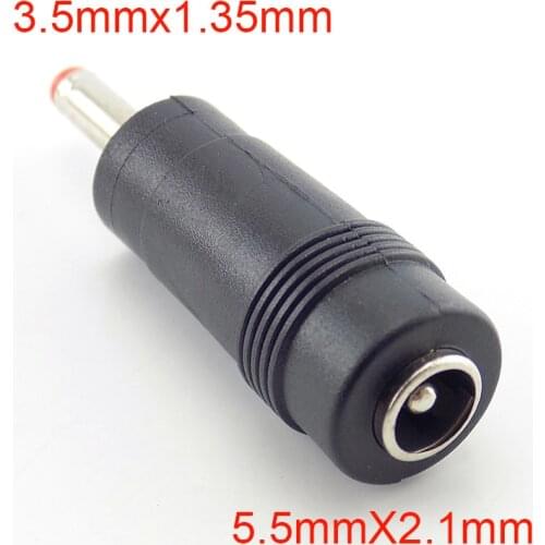 5/10pcs 3.5mm*1.35mm male to 5.5mm*2.1mm Female Plug DC Power Connector Adapter Laptop AC DC Jack adaptor