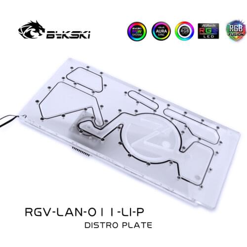 BYKSKI Acrylic Tank use for LIAN LI O11 Dynamic Case Computer Case / 3PIN 5V D-RGB / Combo DDC Pump Cool Water Channel Solution