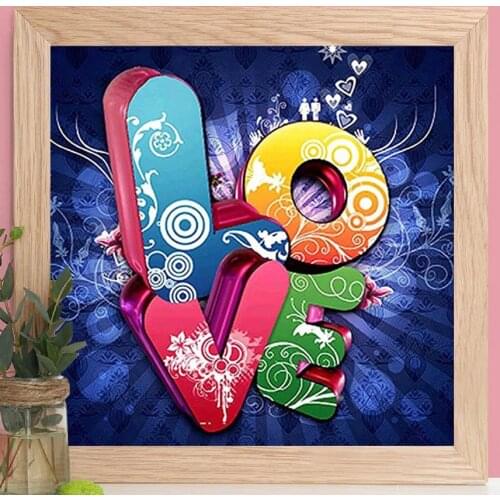 Diamond Painting 5D DIY Diamond Embroidery Full Drill Love Cross Stitch Kits Mosaic Home Decor