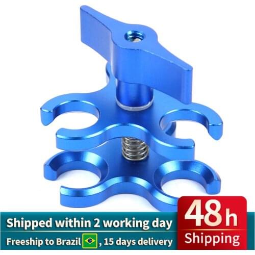 Aluminum Diving Lights Ball Butterfly Clip Arm Clamp Mount for GoPro Hero 7 6 5 for Xiaom Yi 4k Sjcam Action Camera Accessory