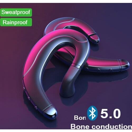 Wireless Bluetooth Bone Conduction Earphone Sports Earbuds Ear Hook Headphones With Mic For iPhone 7 8 X Xiaomi 8 Huawei Headset