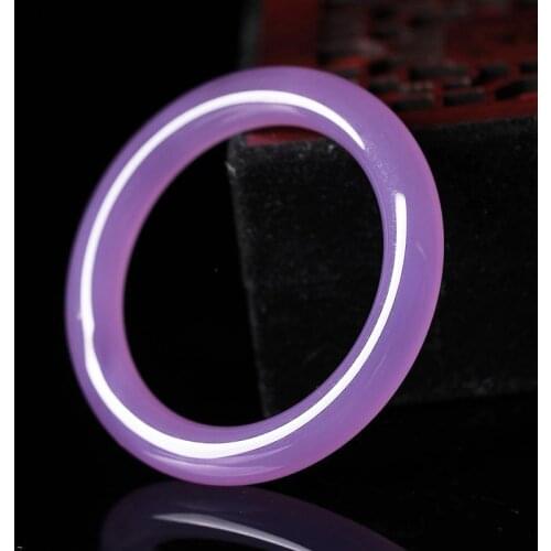 Natural Purple Jade Bracelet Jadeite Charm Jewelry for Chinese Women Gifts Bangle Bracelets for Friend Fashion Accessory 56-62mm