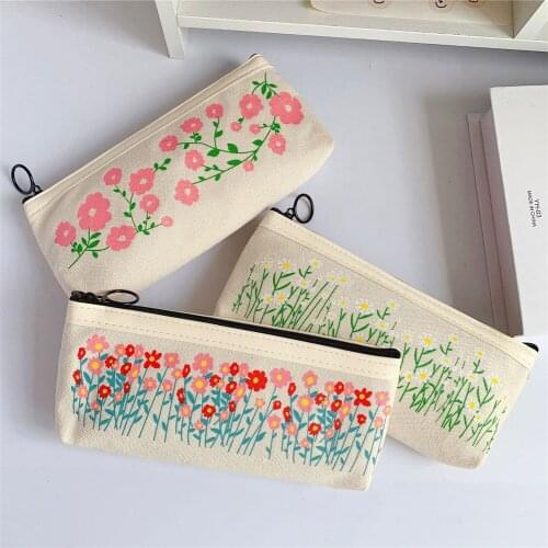 Pencil Case Flower Prints Pencilcase for Kids Reward Gifts Pen Case Pencil Bag Pencils Pouch School Supplies Stationery