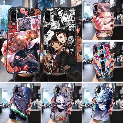 Demon Slayer Kamado Tanjirou Nezuko Phone case For Huawei P Mate P10 P20 P30 P40 10 20 Smart Z Pro Lite 2019 Frosted black tpu