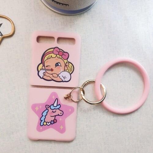 For Samsung Galaxy zflip mobile phone case f7070 f7000 folding 5g Bracelet cases cover