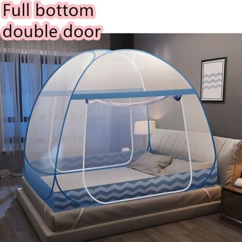 Double Door Foldable Bottomless Full Bottom Mosquito Net Portable Anti-Mosquito Net Tent 360° Full Surround Anti-mosquito Tent