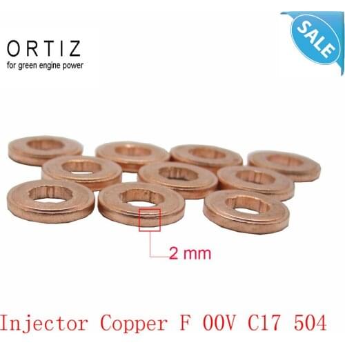 ORTIZ injector nozzle spacer F00V C17 504 Common Rail Injector Copper Washer F00VC17504 diesel copper shim F 00V C17 504 (2mm)