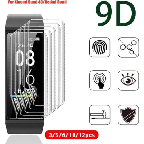 3 5 6 10 12 pcs Hydrogel Film For Xiaomi Mi Band 4C Film For Redmi Band Xiomi Band4C 4 C Screen Protectors film not glass