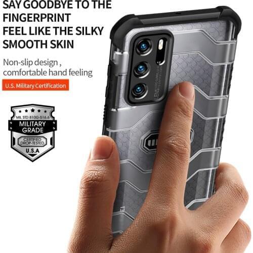 Huawei P40 4G Wlons Military Explorer Anti Falling Certification Case for Huawei P40 4G ANA-AL00 Full-Body Rugged Shield Cover