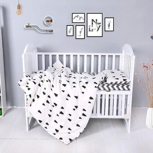 Baby Bedding Set Bumper Cotton Print Newborn Mattress Cover Duvet Cover Baby Cot Sheet Pillowcase Crib Protective Case Bed Set