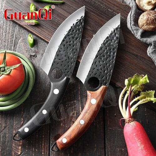 Stainless Steel Handmade Forged Knife Butcher Knife Sharp Boning Knife Fishing Knife Meat Cleaver Outdoor Camping Cooking Cutter