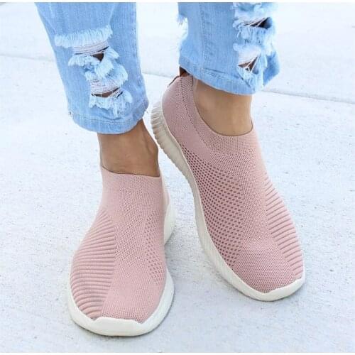 Women Flat Slip on White Shoes Woman Lightweight White Sneakers Summer Autumn Casual Chaussures Femme Basket Flats Shoes