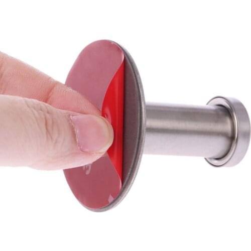 Stainless Steel Round Without Drilling Self Adhesive Wall Mounted Towel Clothes Hook Sticker Robe Coat Hanger Bathroom