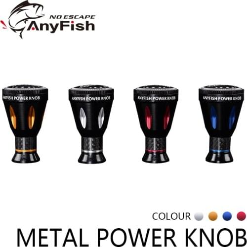 ANYFISH METAL POWER KNOB For Shimano Daiwa Reel Handle Baitcasting Fishing Reel Spinning Reels Tackle Tools Left Right Hand