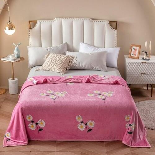 Soft Warm Coral Fleece Blanket Winter Sheet Bedspread Sofa Plaid Throw Light Thin Mechanical Wash Flannel Blankets SSXYX