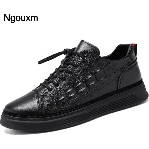 Ngouxm Men's Leather Sneakers