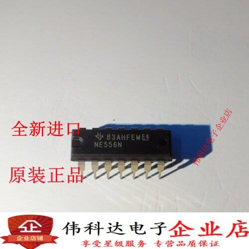 New imported original fake one penalty ten NE556N DIP-14 straight plug dual-channel timer can be shot straight