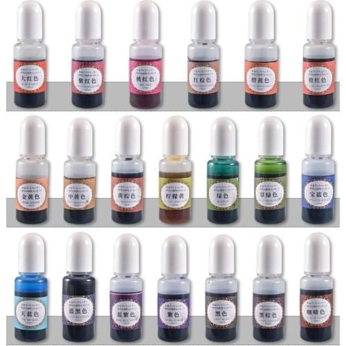 New Pigment Set Resin Kit DIY Epoxy Resin Mold Pigment Dye Ink Color Essence Liquid Art Diffusion Resin Jewelry Making
