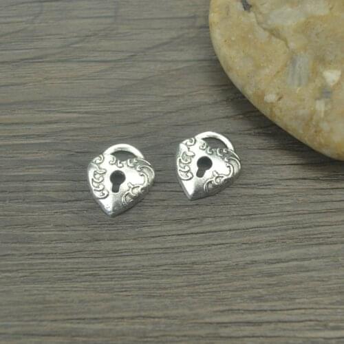 25pcs Charms metal Hearts lock,Antique Making pendant fit,Vintage Tibetan Silver,jewelry DIY bracelet necklace 20*17mm A12