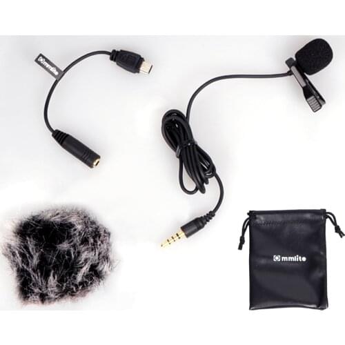 CoMica CVM-V01GP Gopro Microphone One Head Clip-On Professional For HERO 3/4 Sports Camera Metal Stereo Audio Recording Mic