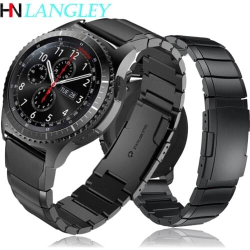 Stainless Steel Watch Band for Samsung Galaxy Active watch 42 46mm HUAWEI Watch GT2 Amazfit Bip Pace Strap Gear S3 20/22 mm