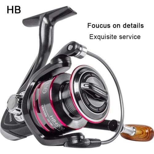 Outdoor Fishing Reel All Metal Spool Spinning Reel Withstands 10KG Max fish Solid wood handle High Speed Reel Tools Accessories
