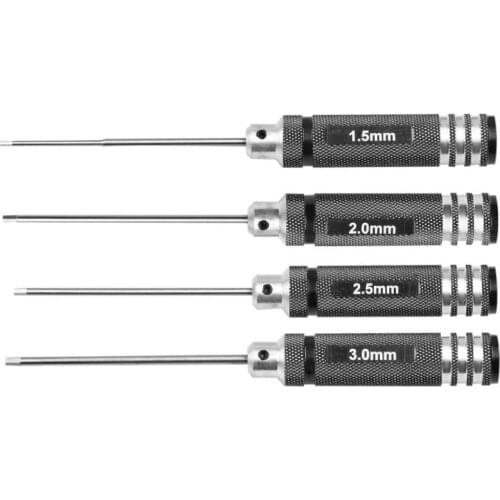 1pcs White Steel Titanium Plating Hex Wrench Driver RC Car Helicopter Hex Screwdriver Tool For RC Drone Aircraft Repair Tool