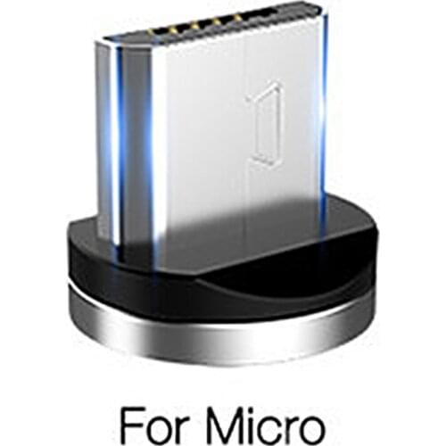 LED Indicator Magnetic USB Charging Cable Android Head For 4X Micro Magnet Charger Cabo