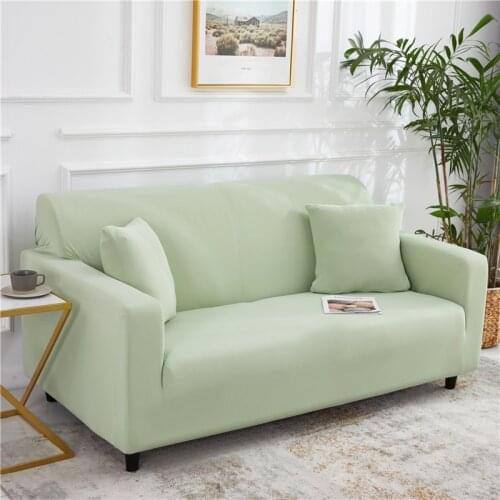 Spring Pure Beige Couch Cover Cotton Set Elastic Sofa Covers for Living Room Pets Stretch Universal L-Shape Sofa Capa De Sofa