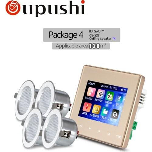 OUPUSHI B3 bathroom speakers Stereo wall audio amplifier with remote control for smart house Stereo Smart Home