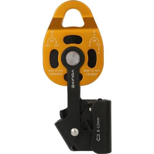High Quality Aluminum Alloy with Ratchet Wheel One-way Pulley Heavy Objects Lifting Tool Pulley Blocks Device Ascenders