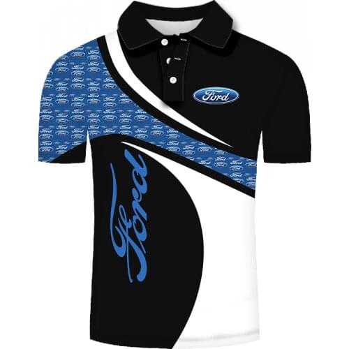 2021 Motorcycle off-road 3D printing POLO shirt hip-hop fashion Harajuku high quality FORD short sleeve casual mens clothing