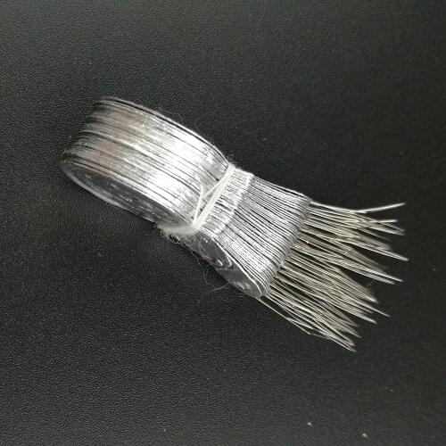 50x Silver Aluminum Bow Wire Needle Threader Stitch Insertion Tool For Hand or Machine Sewing DIY Craft Tools Accessories