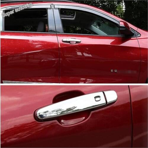 Lapetus Accessories Exterior Outside Car Door Pull Doorknob Handle Kit Cover Trim Fit For Chevrolet Equinox 2017 - 2021 / ABS