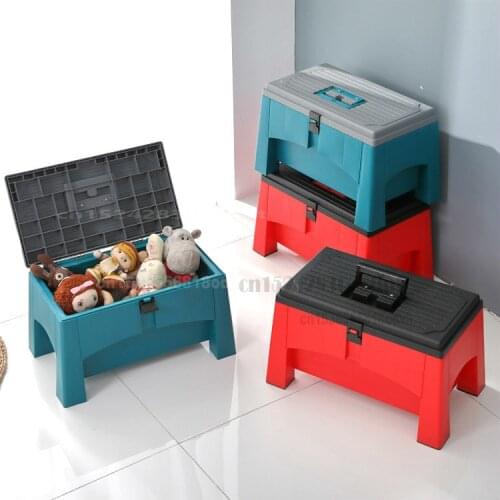 Car Storage Box Plastic Stool Storage Multifunctional Portable Tool Box Outdoor Fishing Stool Super Load-bearing