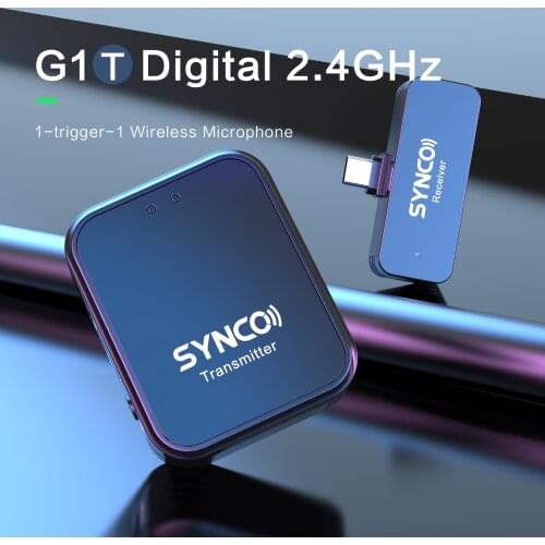 SYNCO Wireless Lavalier Microphone System For Camera and iPhone Smartphone Interview Recording Mic With Transmitter and Receiver