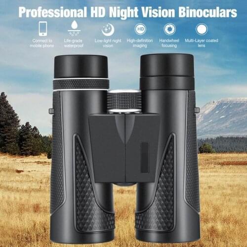 10x42 Binoculars Professional HD Night Vision Binoculars Portable BAK4 Prism FMC Lens Binoculars For Adults Travel Shooting