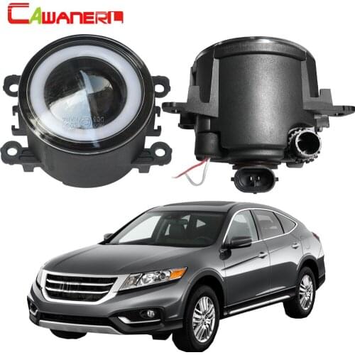 Cawanerl For Honda Crosstour Car LED Bulb Fog Light COB Angel Eye Daytime Running Lamp 12V 2013 2014 2015